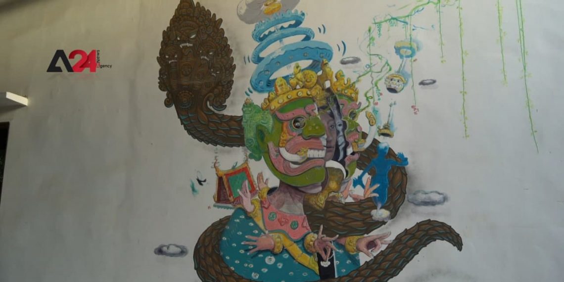 សិល្បៈគំនួសលើជញ្ជាំងក្នុងទីក្រុងភ្នំពេញជាសារបង្ហាញអំពីសម្រស់និងវប្បធម៌របស់ប្រទេសកម្ពុជា