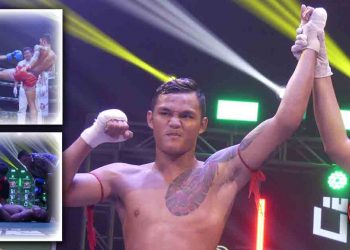 រិន ដេវិត ធ្វើឱ្យកក្រើកសង្វៀនប្រដាល់តែម្តង ក្រោយទាត់បំបាក់ សៀវ ង៉ុយ ឱ្យដួលចាញ់ភ្លាមៗក្នុងទឹក៤យ៉ាងធ្ងន់ធ្ងរ (មានវិឌីអូពេញ)