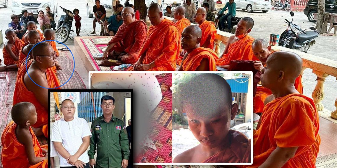 ទីបំផុត គ្រូសូត្រឆ្វេងយកចានបោកព្រះកេសទាល់តែបែករបួសធ្ងន់ធ្ងរឡើងសាហាវនោះ ត្រូវចាប់សឹកនិងប្រគល់ដល់សមត្ថកិច្ចហើយ (មានរូបភាពពិតជនរងគ្រោះ)