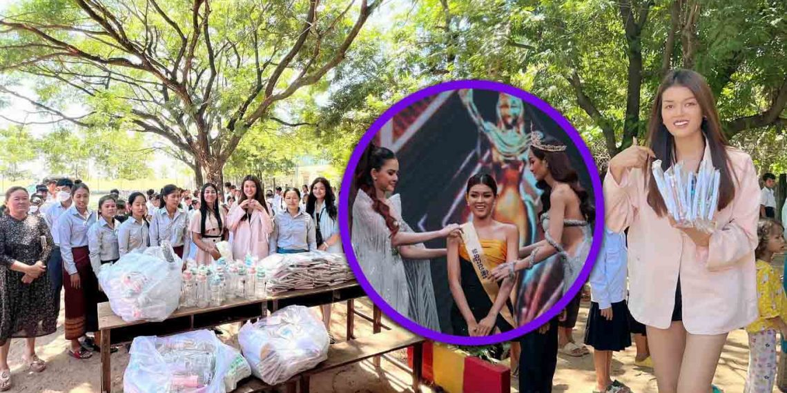 ក្រោយមើលការខ្វះខាតក្មេងៗជាច្រើន បេក្ខភាព MISS GRAND 2023 តំណាងខេត្តមណ្ឌលគីរី កញ្ញា រិទ្ធី សុមនាមរកត ចុះផ្តល់សម្ភារៈសិក្សាជូនសិស្សក្នុងខេត្តកំពង់ស្ពឺ