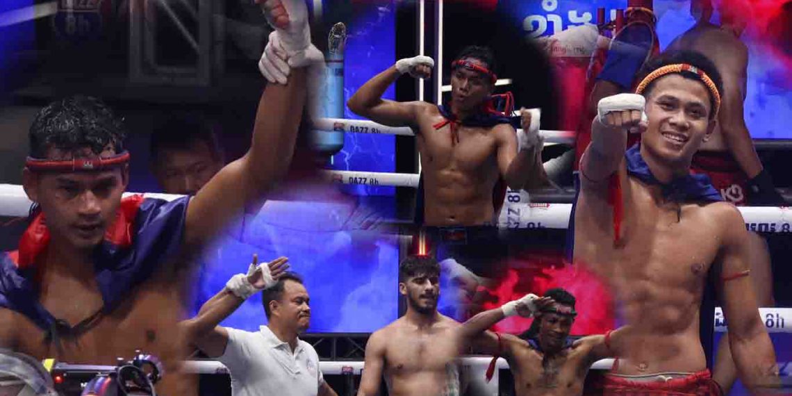 រុងរឿង, វណ្ណថន, វិឆ័យ, សៃណេត សុទ្ធតែអាចបំបាក់កីឡាករអន្តរជាតិយ៉ាងល្អ ធ្វើឱ្យកក្រើកសង្វៀនអ្នកចម្បាំង DAZZ TV5 KUN KHMER (មានវិឌីអូប្រកួតពេញ)